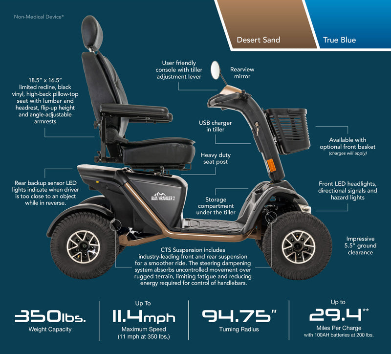 Pride Baja Wrangler 2 All Terrain Scooter