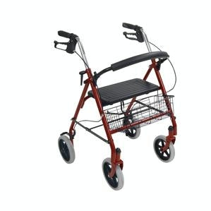 Drive Medical Steel Rollator with 8" Casters